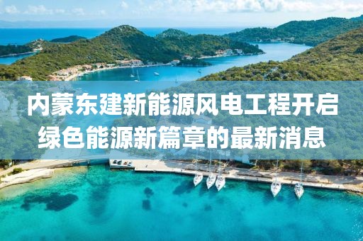 内蒙东建新能源风电工程开启绿色能源新篇章的最新消息