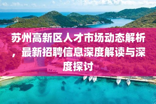 苏州高新区人才市场动态解析，最新招聘信息深度解读与深度探讨