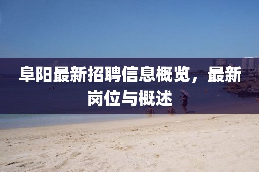 阜阳最新招聘信息概览，最新岗位与概述