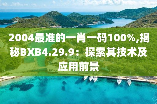2004最准的一肖一码100%,揭秘BXB4.29.9：探索其技术及应用前景