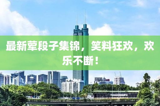 最新荤段子集锦，笑料狂欢，欢乐不断！