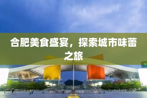合肥美食盛宴，探索城市味蕾之旅