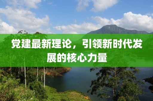 党建最新理论，引领新时代发展的核心力量