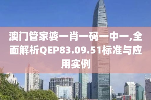澳门管家婆一肖一码一中一,全面解析QEP83.09.51标准与应用实例