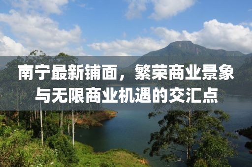 南宁最新铺面，繁荣商业景象与无限商业机遇的交汇点
