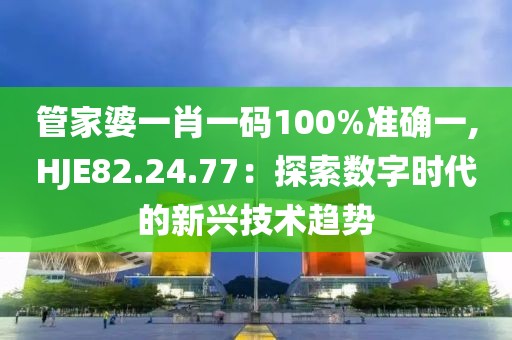 管家婆一肖一码100%准确一,HJE82.24.77：探索数字时代的新兴技术趋势
