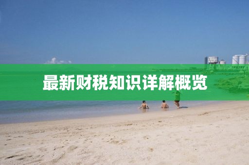 最新财税知识详解概览