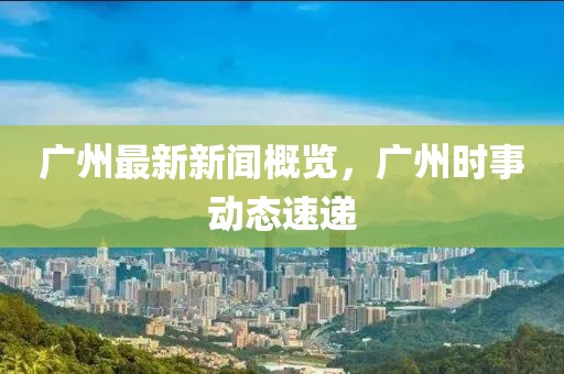 广州最新新闻概览，广州时事动态速递