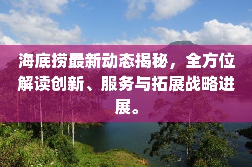 海底捞最新动态揭秘，全方位解读创新、服务与拓展战略进展。