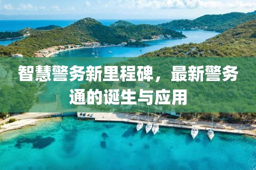 智慧警务新里程碑，最新警务通的诞生与应用