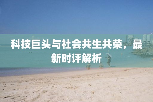 科技巨头与社会共生共荣，最新时评解析