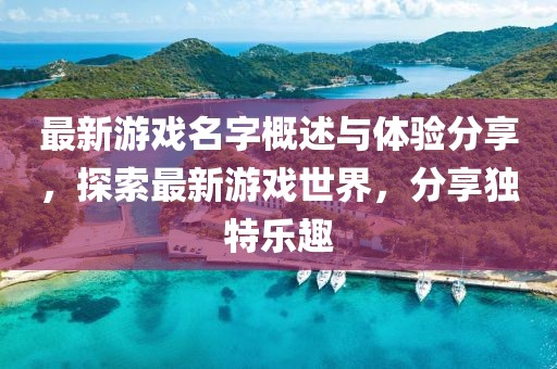 最新游戏名字概述与体验分享，探索最新游戏世界，分享独特乐趣