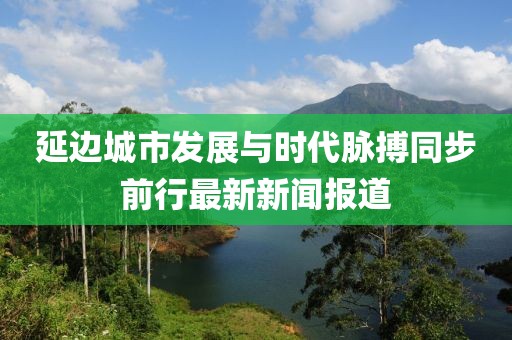 延边城市发展与时代脉搏同步前行最新新闻报道