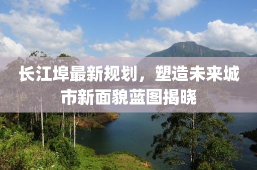 长江埠最新规划，塑造未来城市新面貌蓝图揭晓