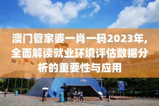 澳门管家婆一肖一码2023年,全面解读就业环境评估数据分析的重要性与应用