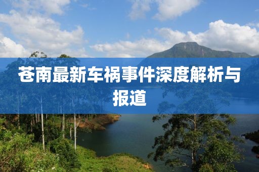 苍南最新车祸事件深度解析与报道