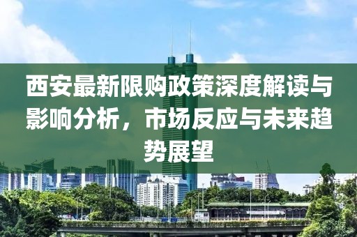 西安最新限购政策深度解读与影响分析，市场反应与未来趋势展望