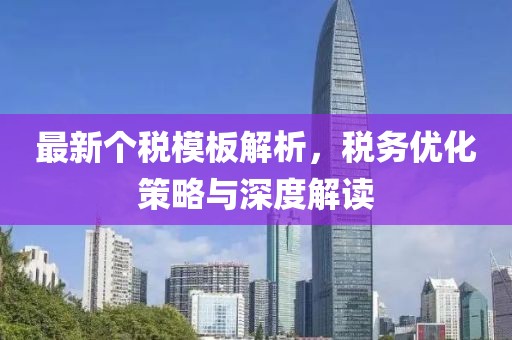 最新个税模板解析，税务优化策略与深度解读