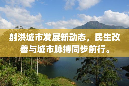 射洪城市发展新动态，民生改善与城市脉搏同步前行。