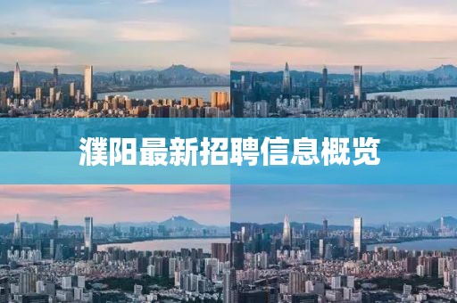 濮阳最新招聘信息概览