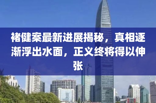 褚健案最新进展揭秘，真相逐渐浮出水面，正义终将得以伸张