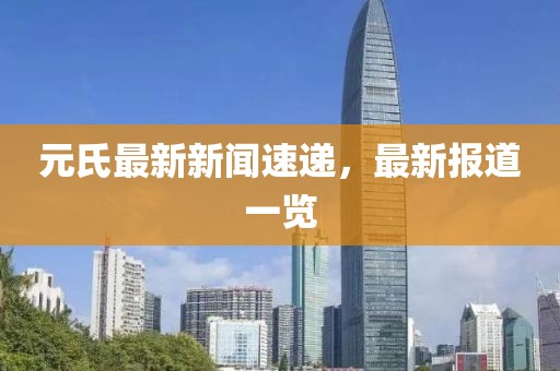 元氏最新新闻速递，最新报道一览