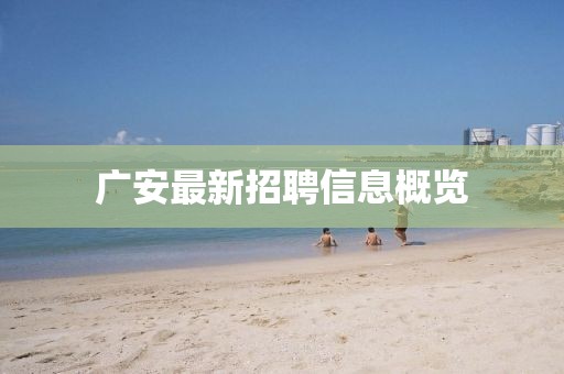广安最新招聘信息概览