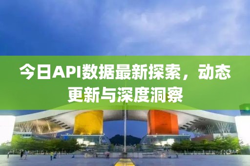 今日API数据最新探索，动态更新与深度洞察