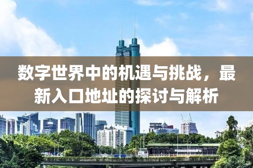 数字世界中的机遇与挑战，最新入口地址的探讨与解析