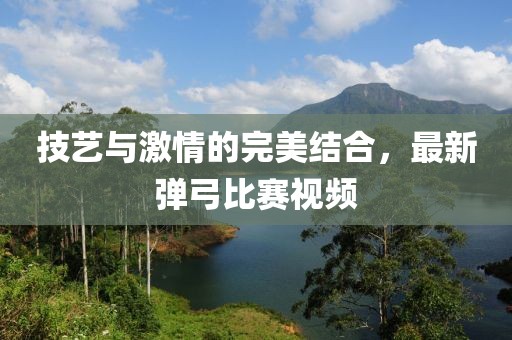 技艺与激情的完美结合，最新弹弓比赛视频