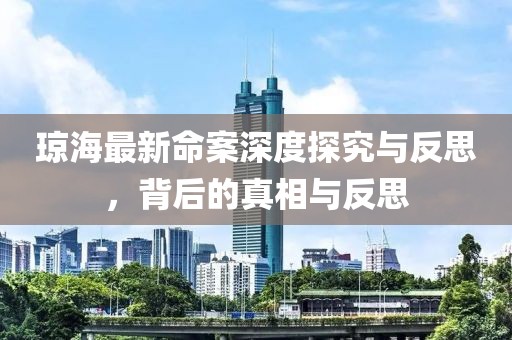 琼海最新命案深度探究与反思，背后的真相与反思