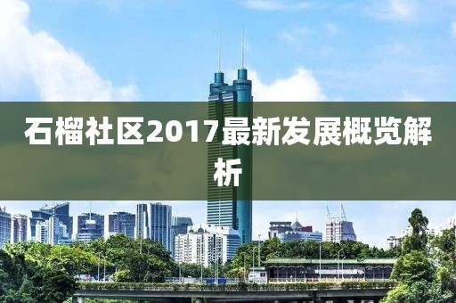 石榴社区2017最新发展概览解析