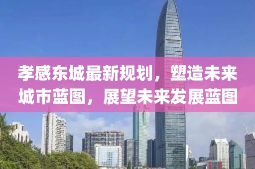 孝感东城最新规划，塑造未来城市蓝图，展望未来发展蓝图