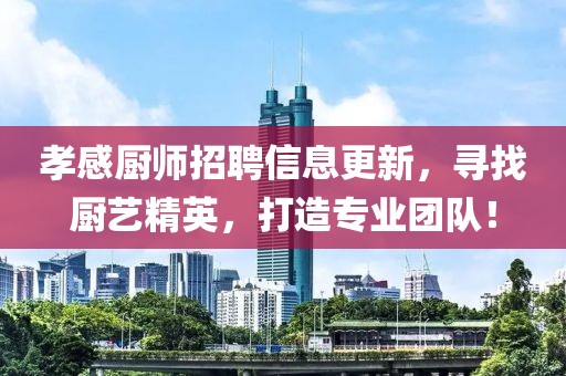 孝感厨师招聘信息更新，寻找厨艺精英，打造专业团队！