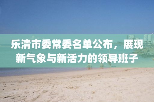 乐清市委常委名单公布，展现新气象与新活力的领导班子