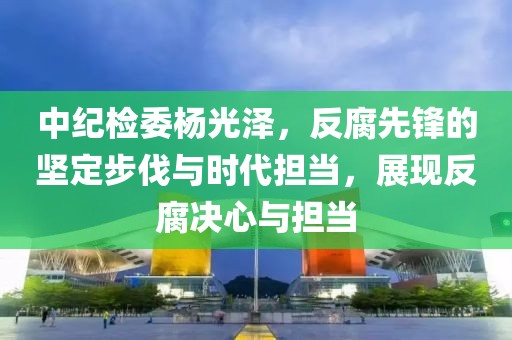 中纪检委杨光泽，反腐先锋的坚定步伐与时代担当，展现反腐决心与担当
