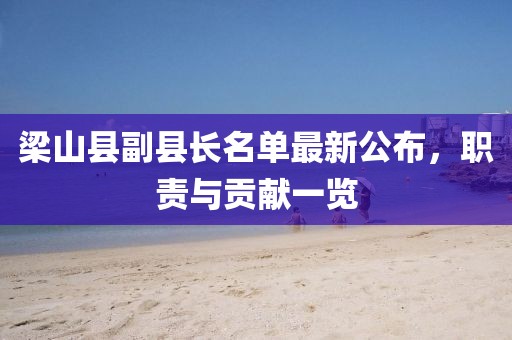 梁山县副县长名单最新公布，职责与贡献一览