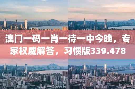 澳门一码一肖一待一中今晚，专家权威解答，习惯版339.478