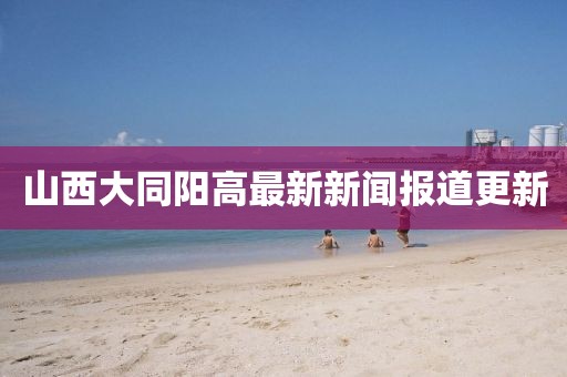 山西大同阳高最新新闻报道更新