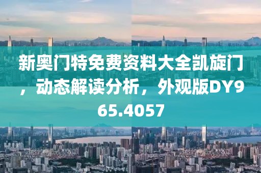 新奥门特免费资料大全凯旋门，动态解读分析，外观版DY965.4057