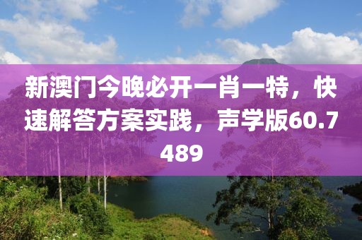 新澳门今晚必开一肖一特，快速解答方案实践，声学版60.7489