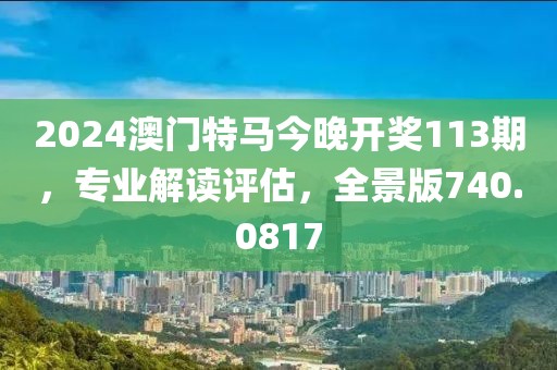 2024澳门特马今晚开奖113期，专业解读评估，全景版740.0817