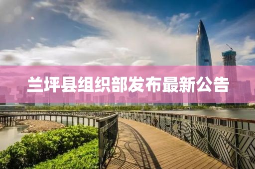 兰坪县组织部发布最新公告