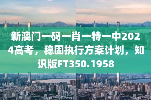 新澳门一码一肖一特一中2024高考，稳固执行方案计划，知识版FT350.1958