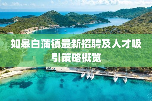如皋白蒲镇最新招聘及人才吸引策略概览