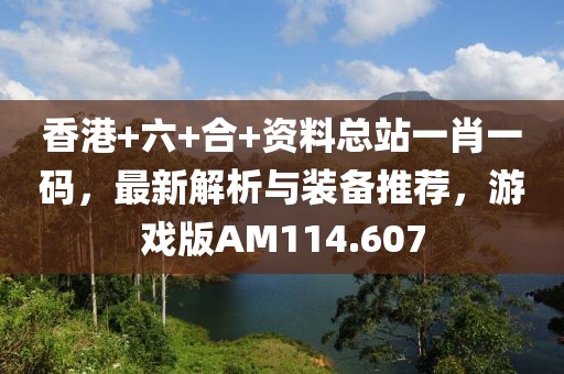 香港+六+合+资料总站一肖一码，最新解析与装备推荐，游戏版AM114.607