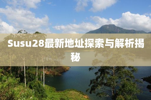 Susu28最新地址探索与解析揭秘