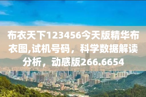 布衣天下123456今天版精华布衣图,试机号码，科学数据解读分析，动感版266.6654