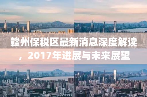 赣州保税区最新消息深度解读，2017年进展与未来展望