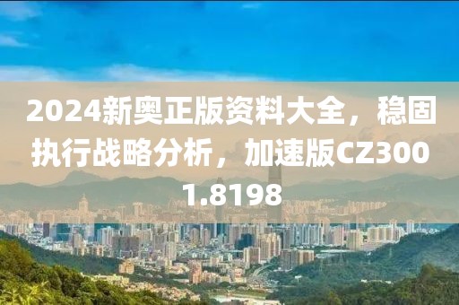 2024新奥正版资料大全，稳固执行战略分析，加速版CZ3001.8198
